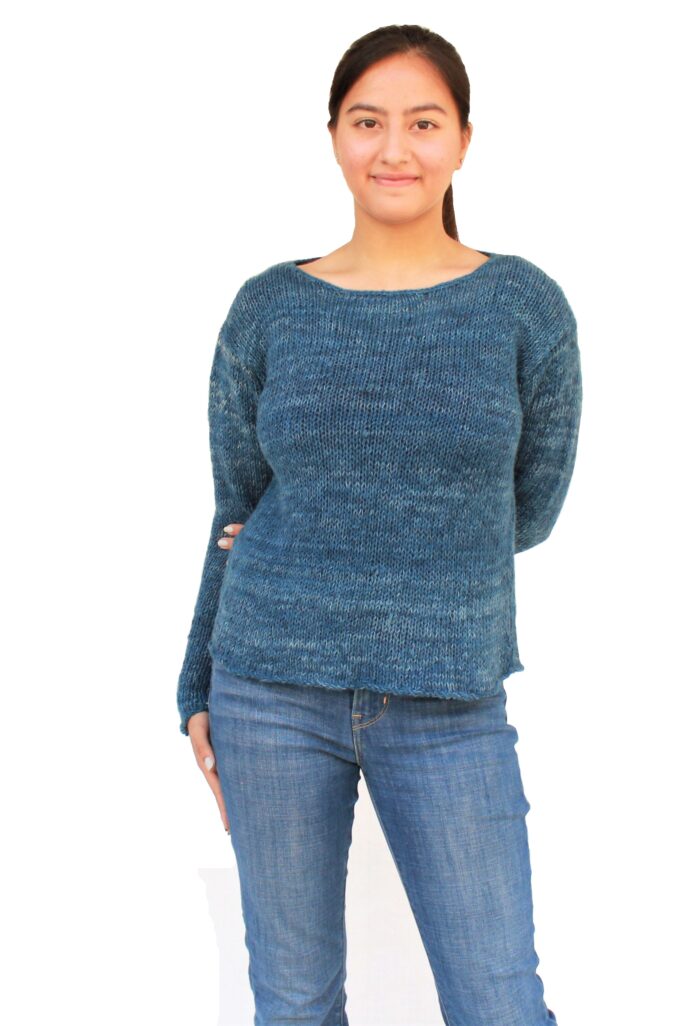 Hand Spun, Hand Knitted and 100% Cashmere Pure Wool Young Girls and Women Sweater