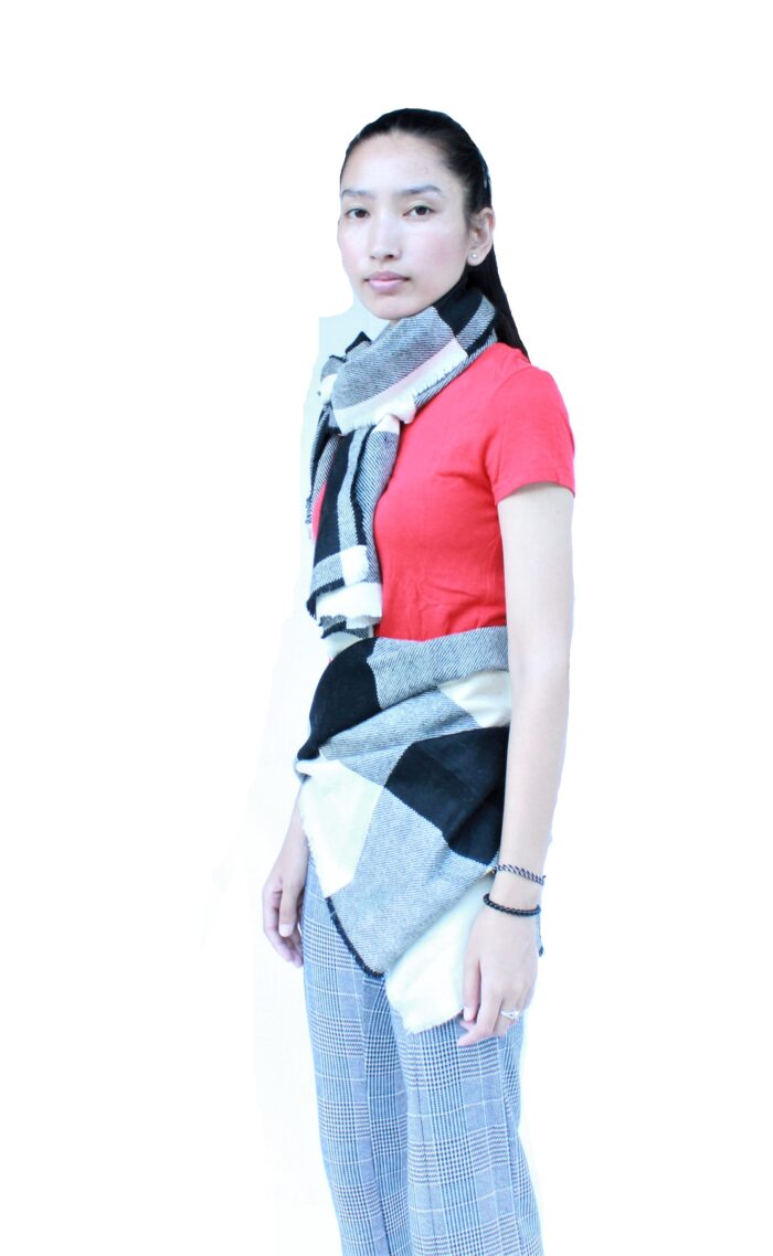 Hand Woven Pure Merino Wool Very Warm Winter Stole for Women and Girls