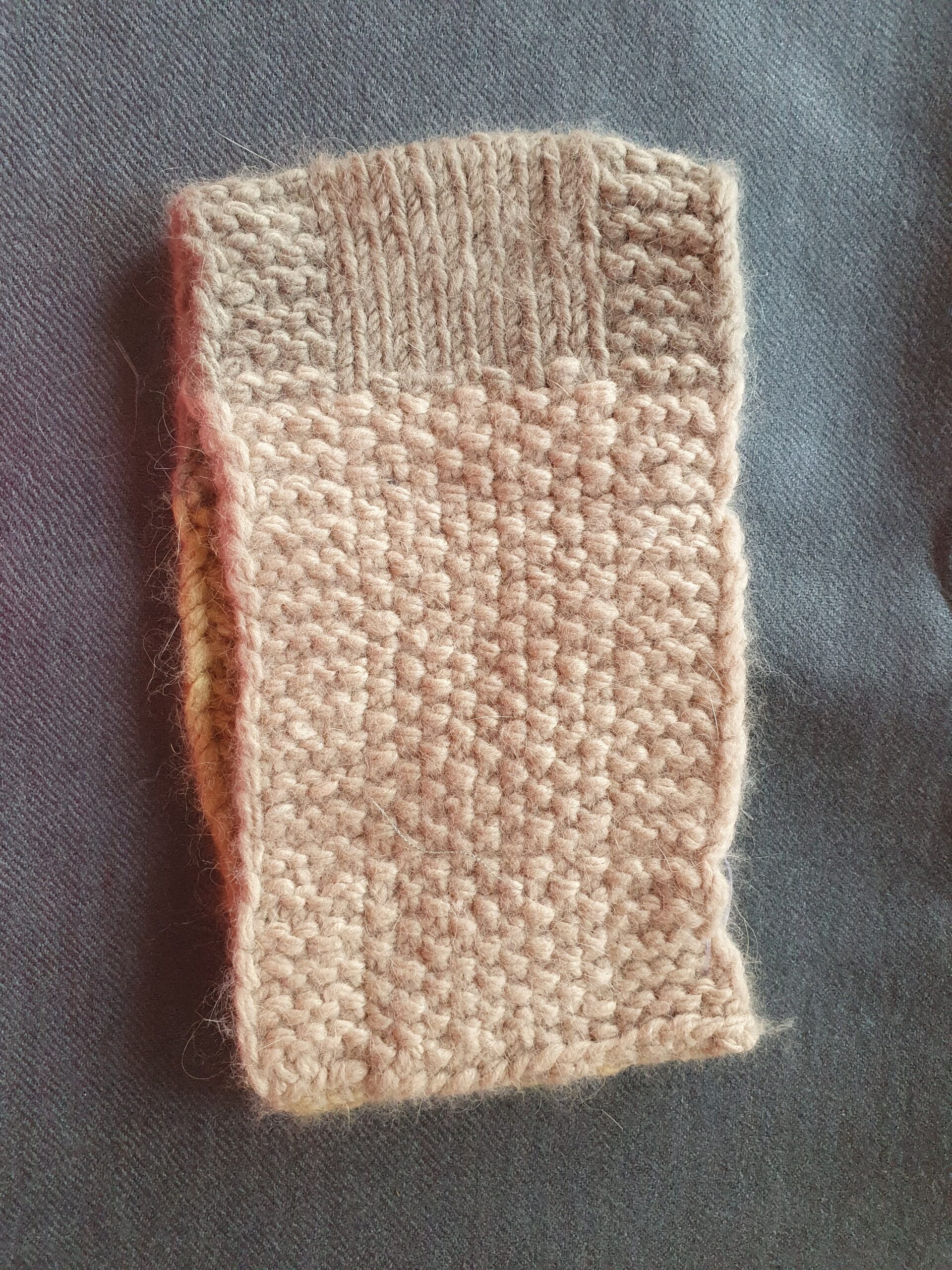 Yellow-Beige Angora Merino Headband - Image 2