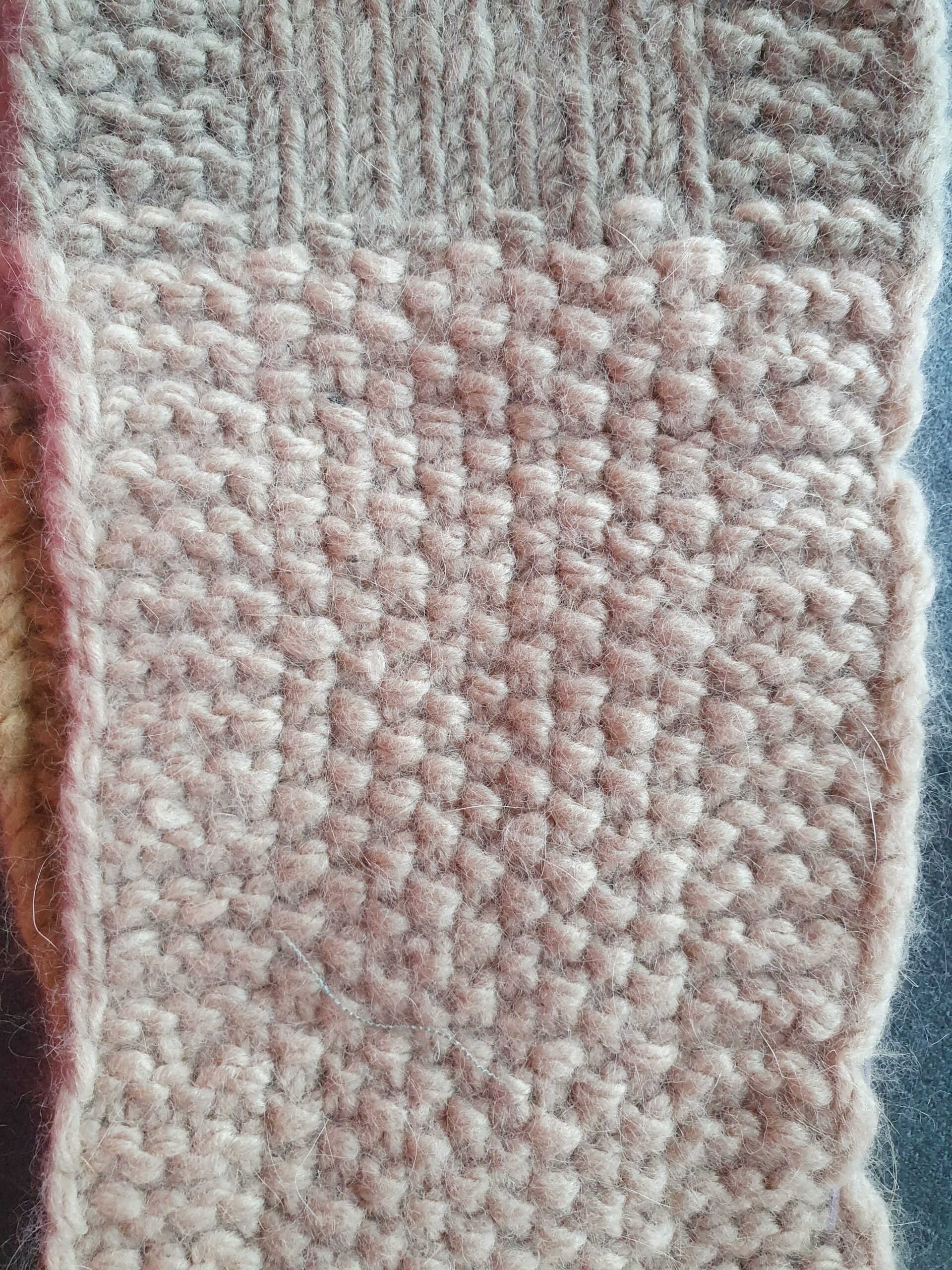 Yellow-Beige Angora Merino Headband - Image 3