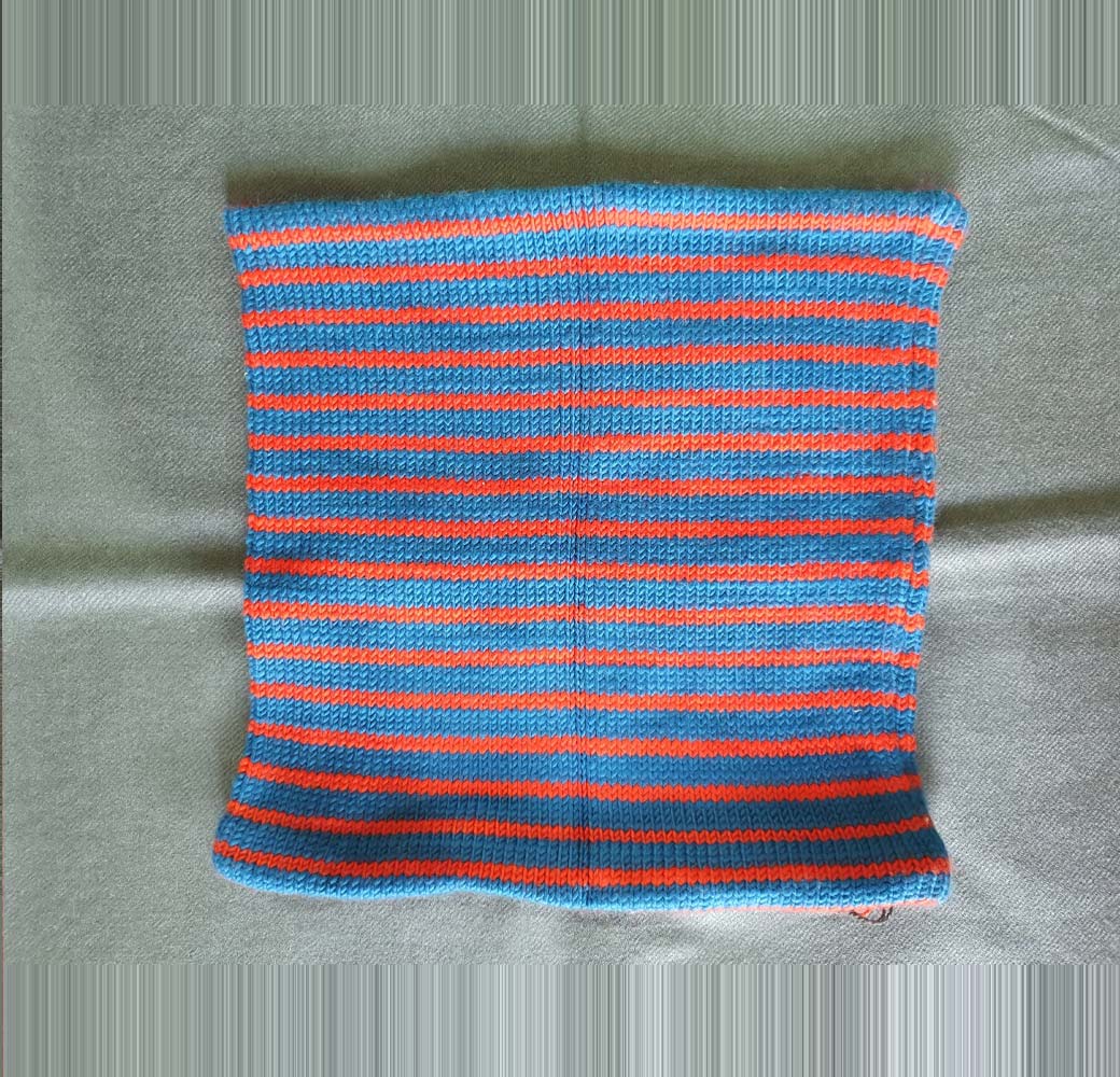 Blue-Orange Merino Neck Warmers