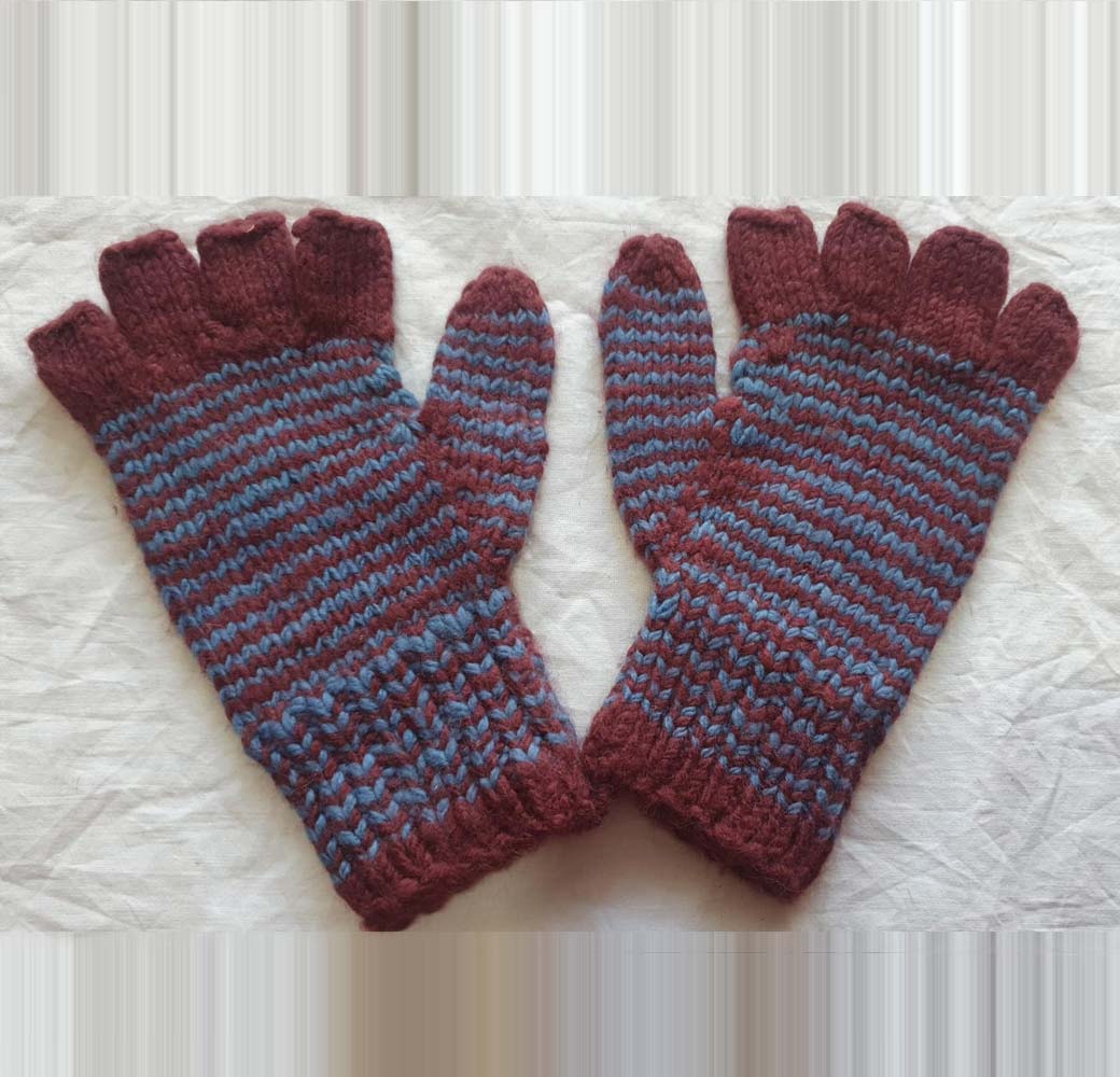 Angora & Merino Half Gloves