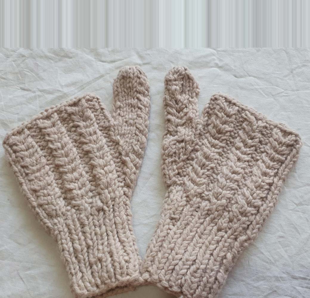 Angora  Half Gloves