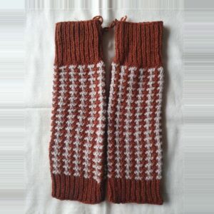 Orange-White Angora Merino Leg Warmers