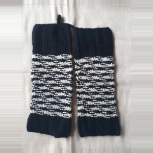 Black-White Merino Leg Warmers