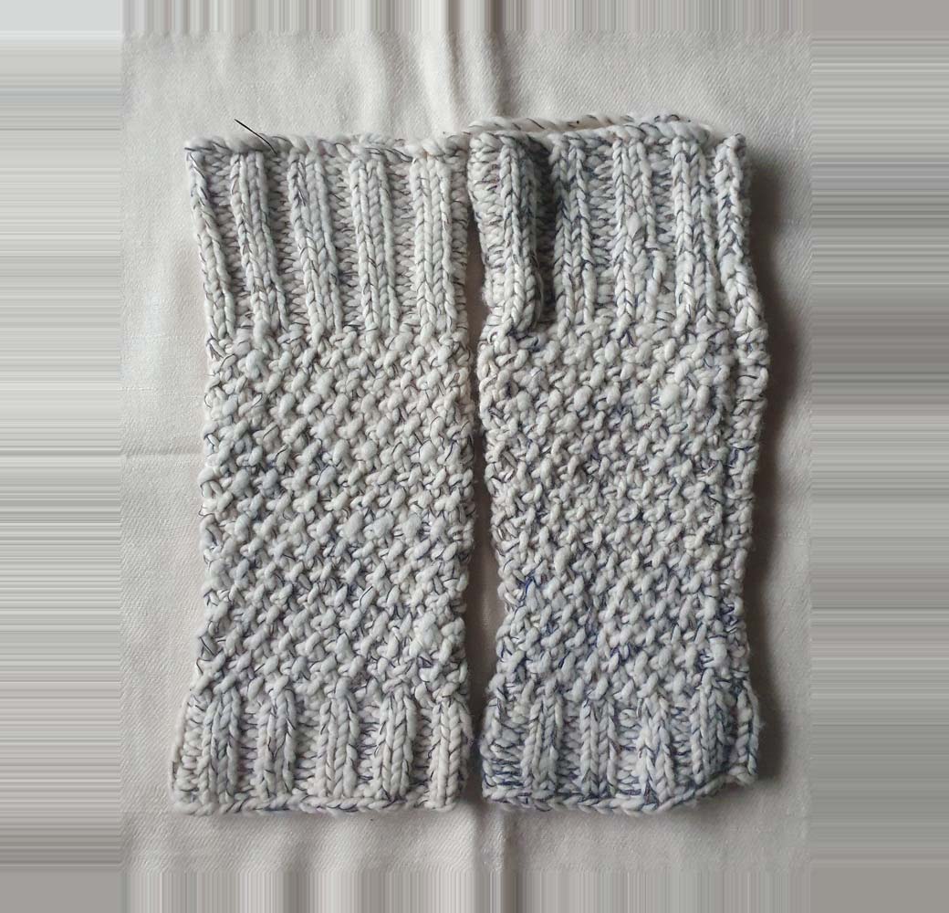 Beige Lamb Wool Leg Warmers