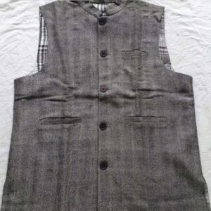 merino linen sleeve less jacket