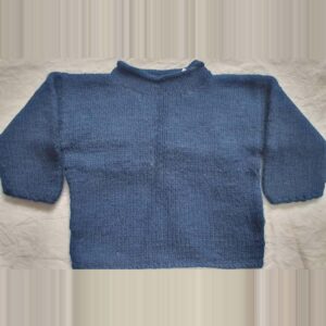 Navy Blue Angora & Merino Sweater