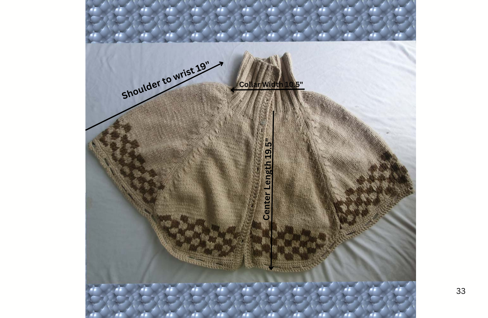 Beige-Brown Merino Poncho - Image 4