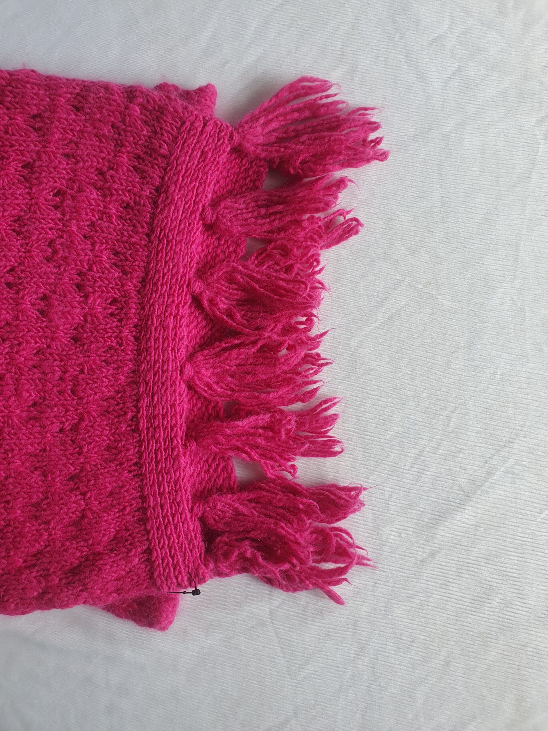 Pink Angora Merino Muffler Himalayan Handmade in India (H.P Kullu) - Image 3