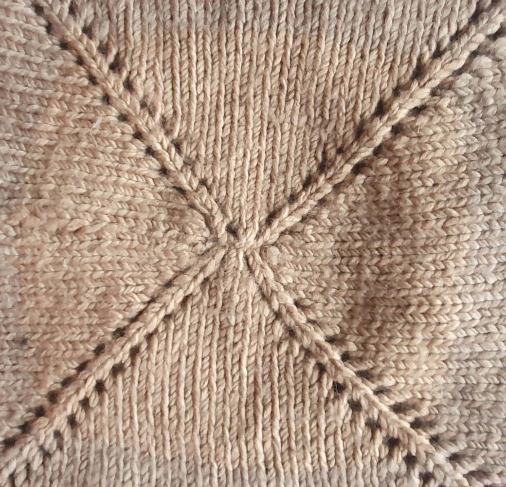 Beige Merino Beret Cap - Image 2
