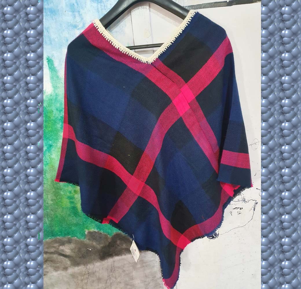 Merino Poncho (Multi Colour)