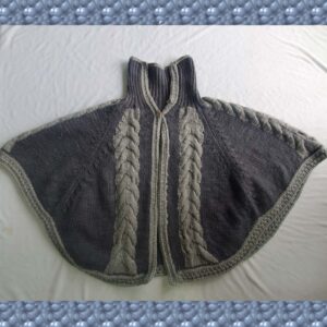 Gray-Olive Merino Poncho