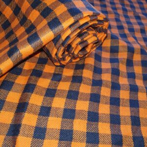 Orange & Dark Navy Blue Fabric