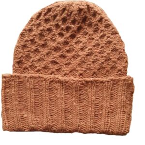 Brown Color Merino  Fold Cap